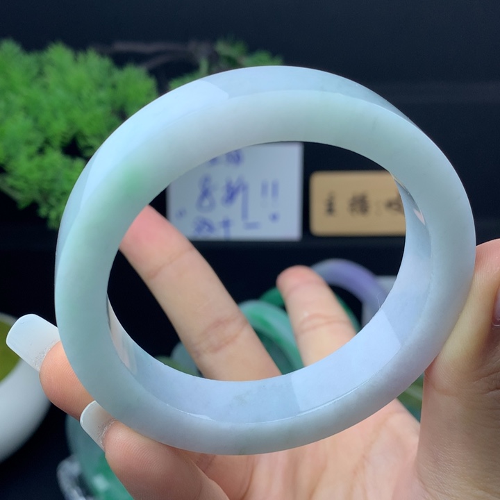 定制翡翠未镶嵌翡翠手镯58