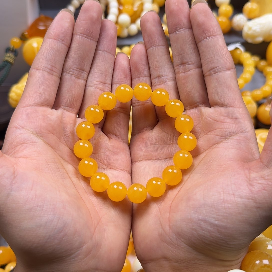 蜜蜡珠宝奇石未镶嵌同料12mm