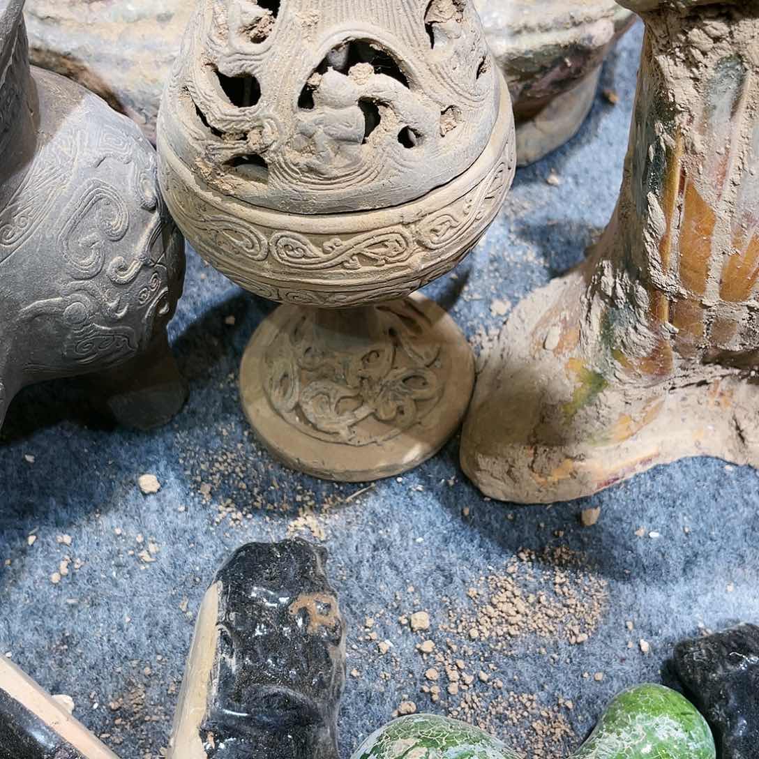 张*雨瓦当摆件茶台的一