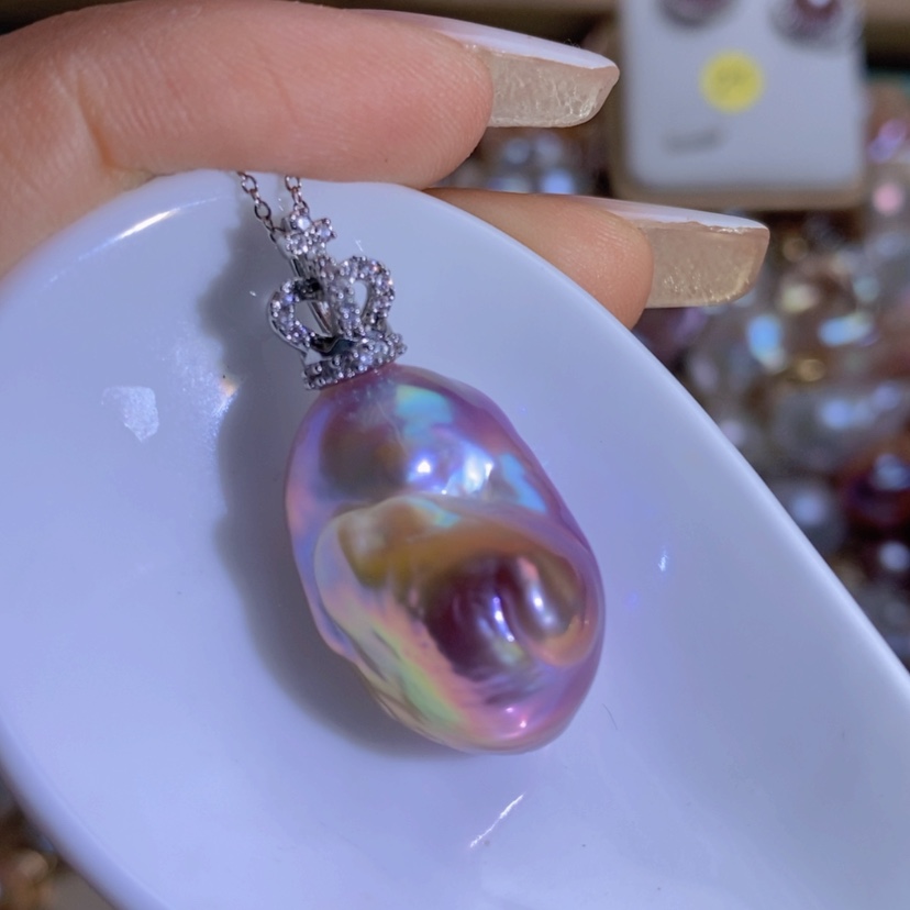 【闪购商品】淡水珍珠天然珍珠链子合金