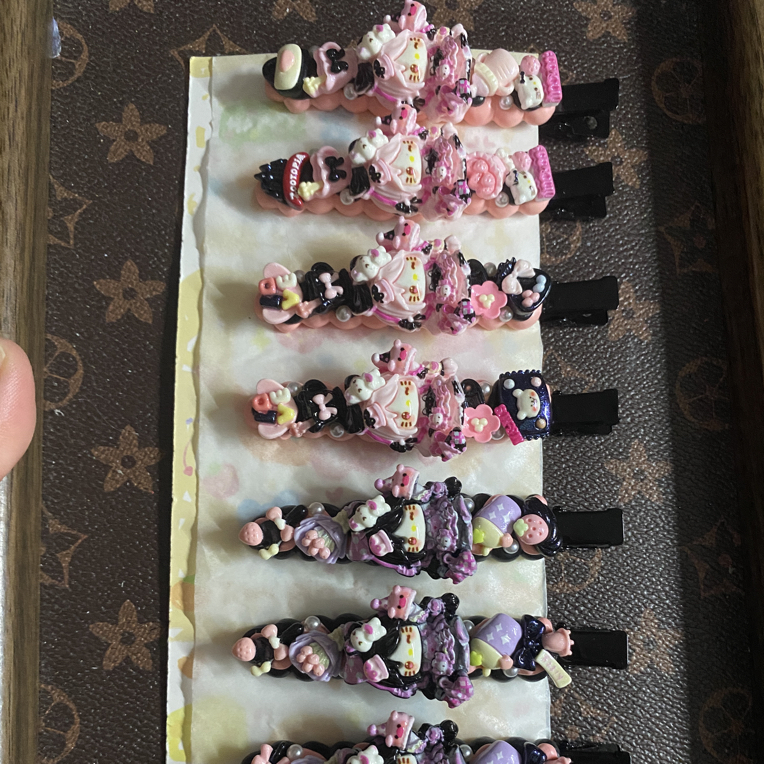 女孩饰品发卡可爱发夹奶油胶发夹