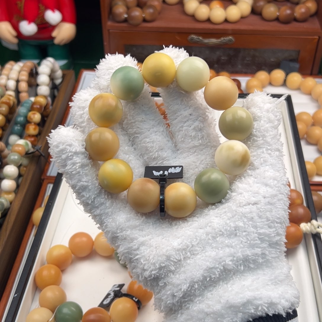 菩提根/象牙果手串干磨22微瑕1杨枝甘露