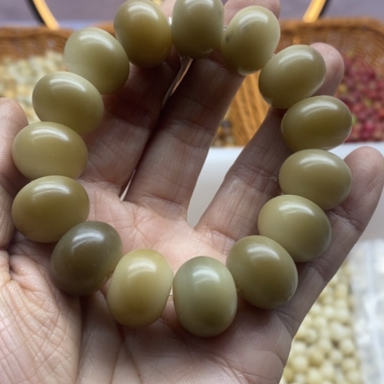 白玉菩提吊坠精品17算盘手串一个