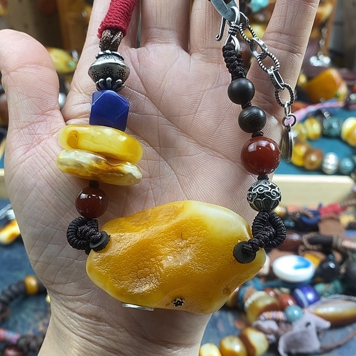 蜜蜡未镶嵌项链项链