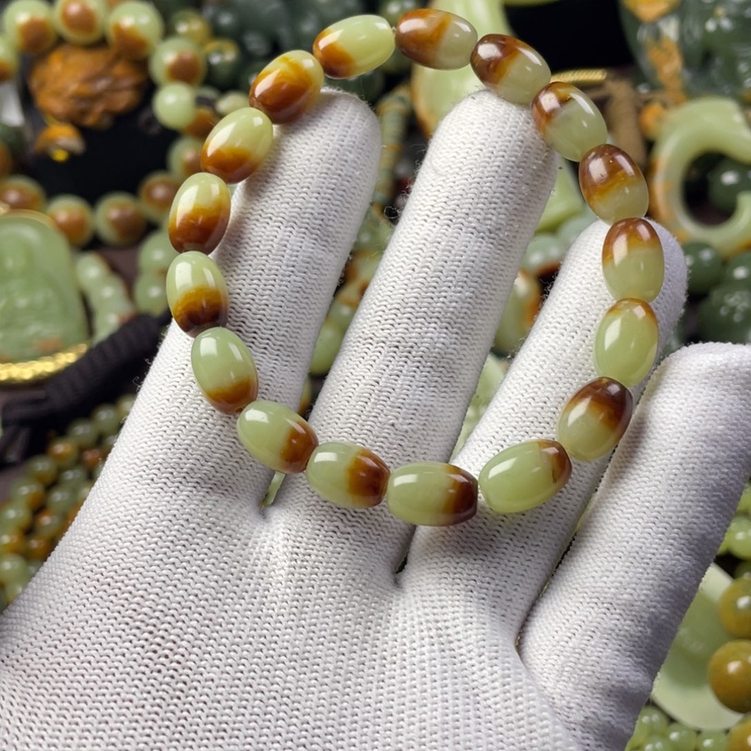 岫岩河磨玉（透闪石质玉）未镶嵌手链