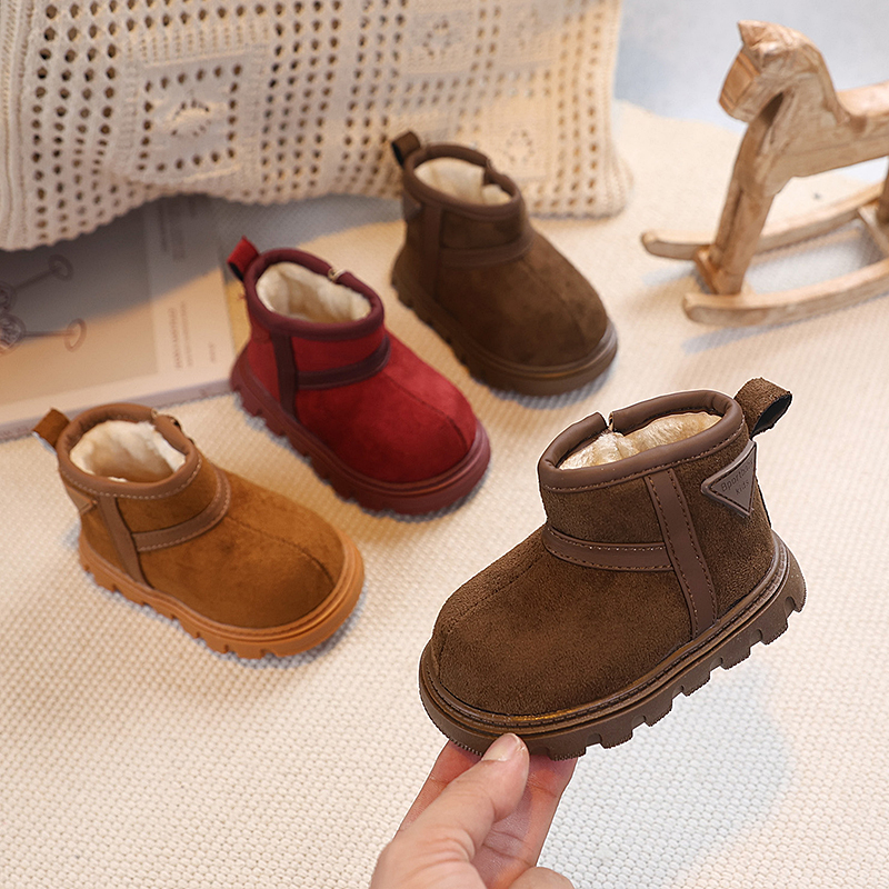 16-26码宝宝雪地靴软底男宝靴子小童冬季加绒学步鞋棉鞋百搭棉靴