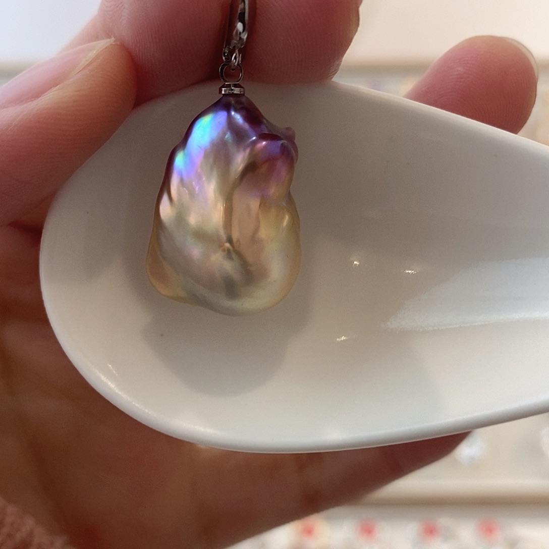 淡水珍珠颈饰银S925镶嵌珊**