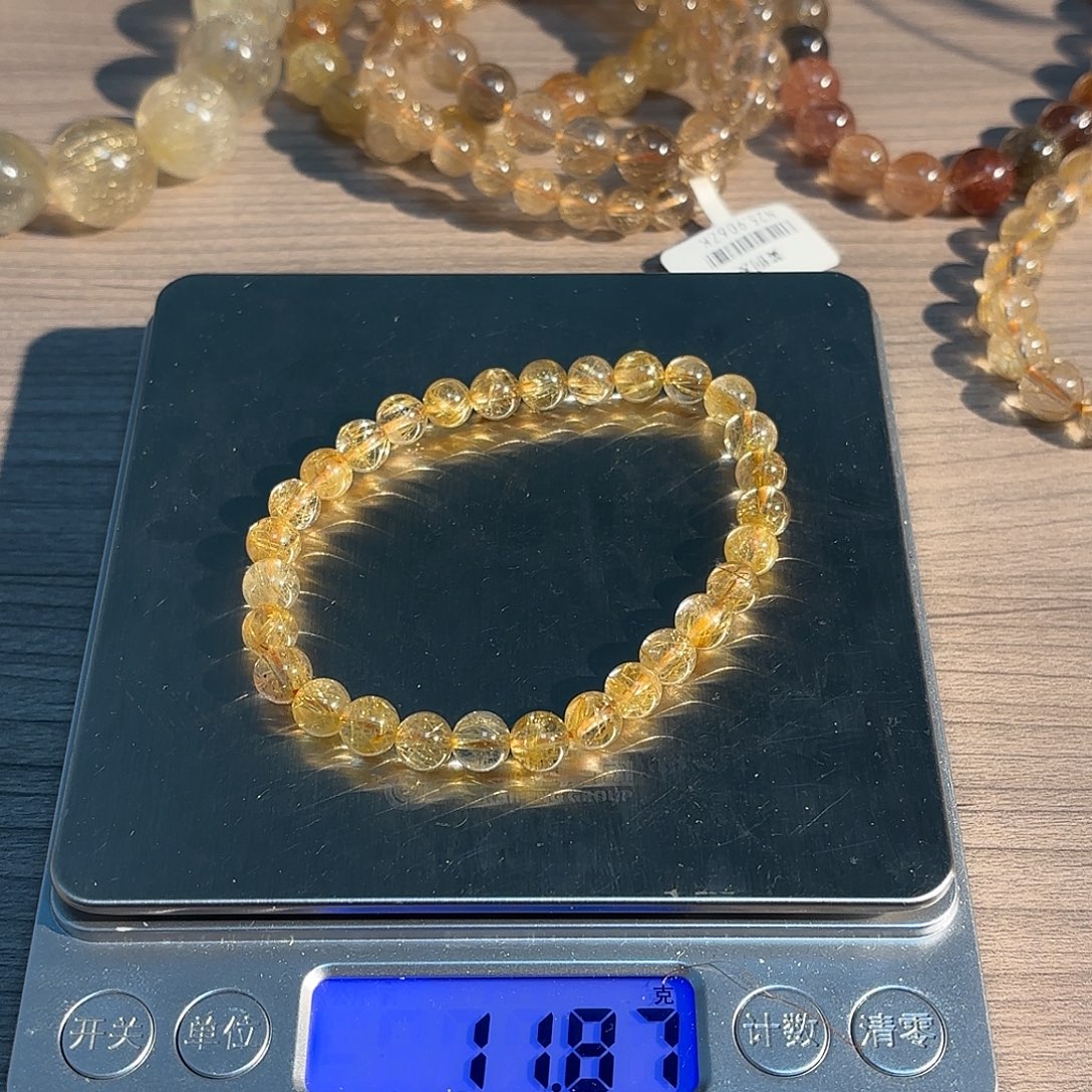 天然金发晶7mm（克价22）