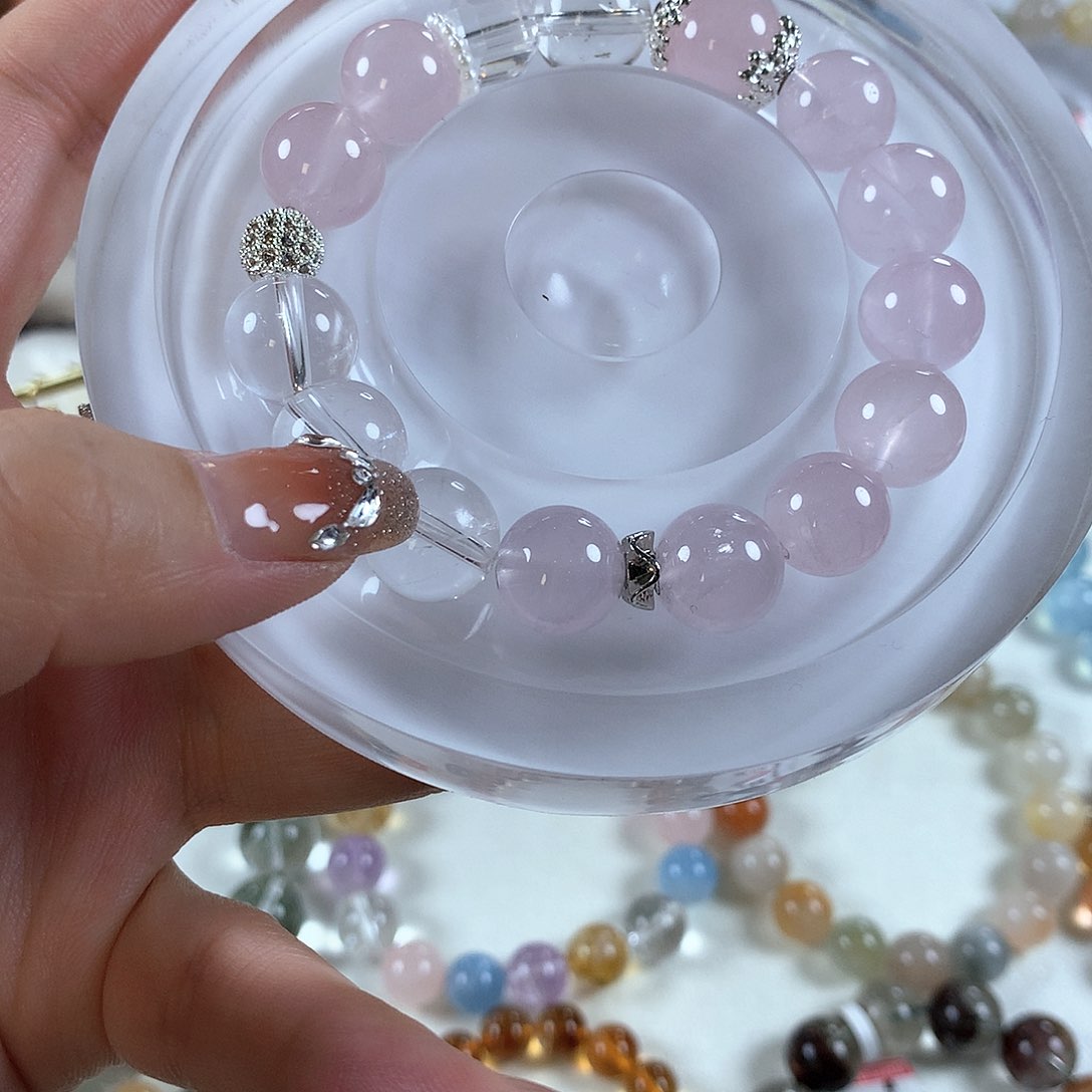 水晶手链未镶嵌粉水晶