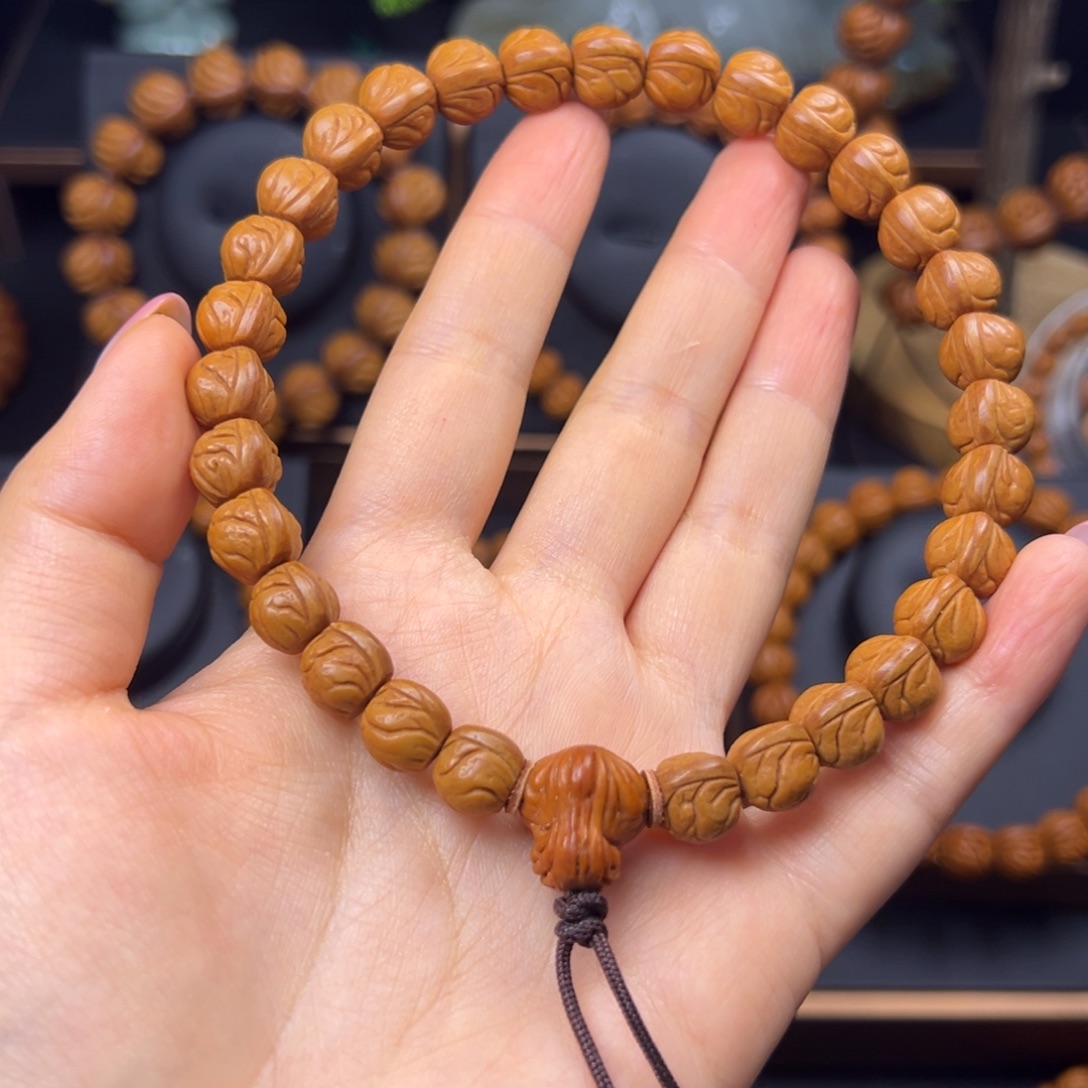 ****️手串桃核野生玉龙脊10