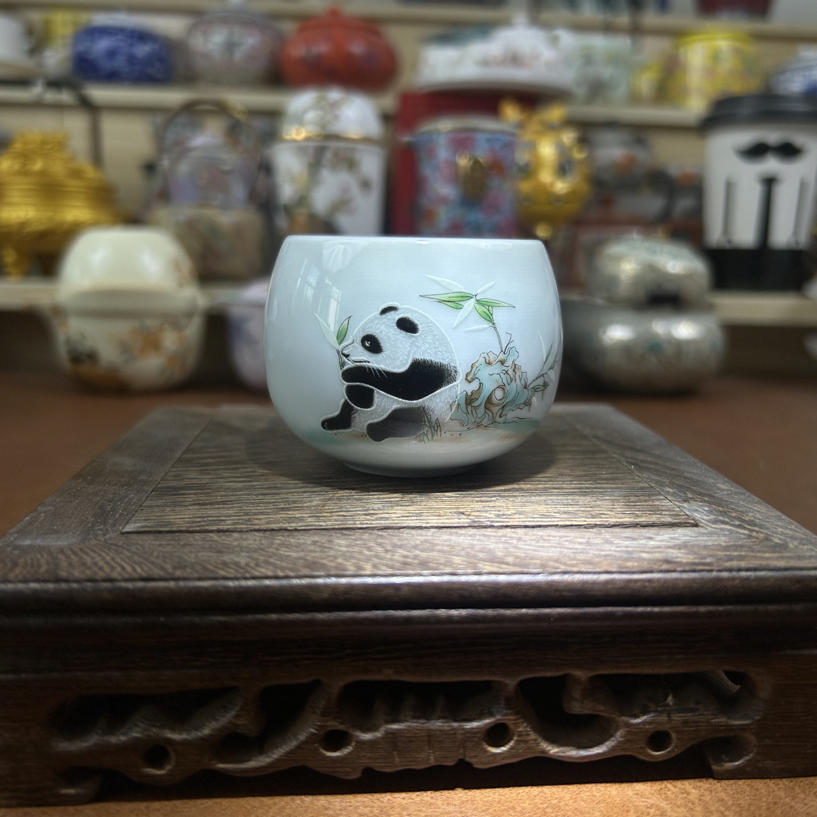 陶瓷功夫茶具品茗杯家用高档羊脂玉瓷主人杯白瓷禅定杯罗汉杯茶杯