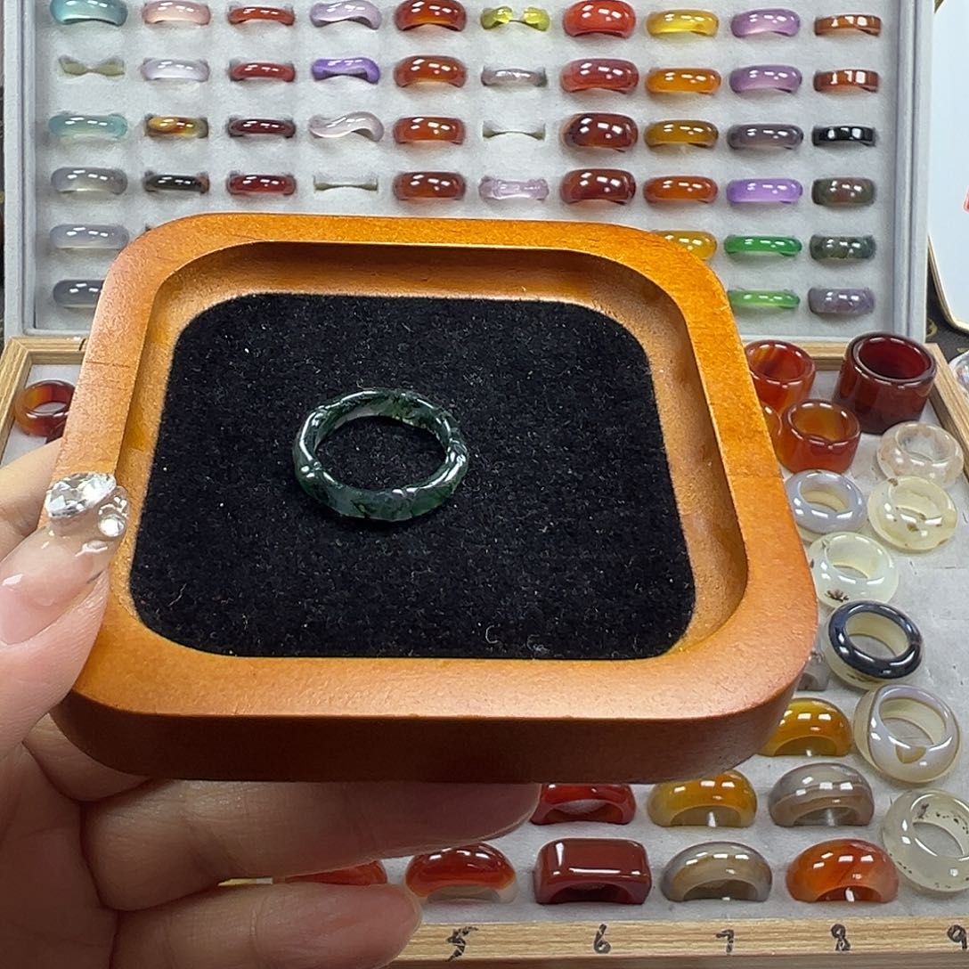 好***学玛瑙/玉髓未镶嵌戒指A18不退换19.1港20