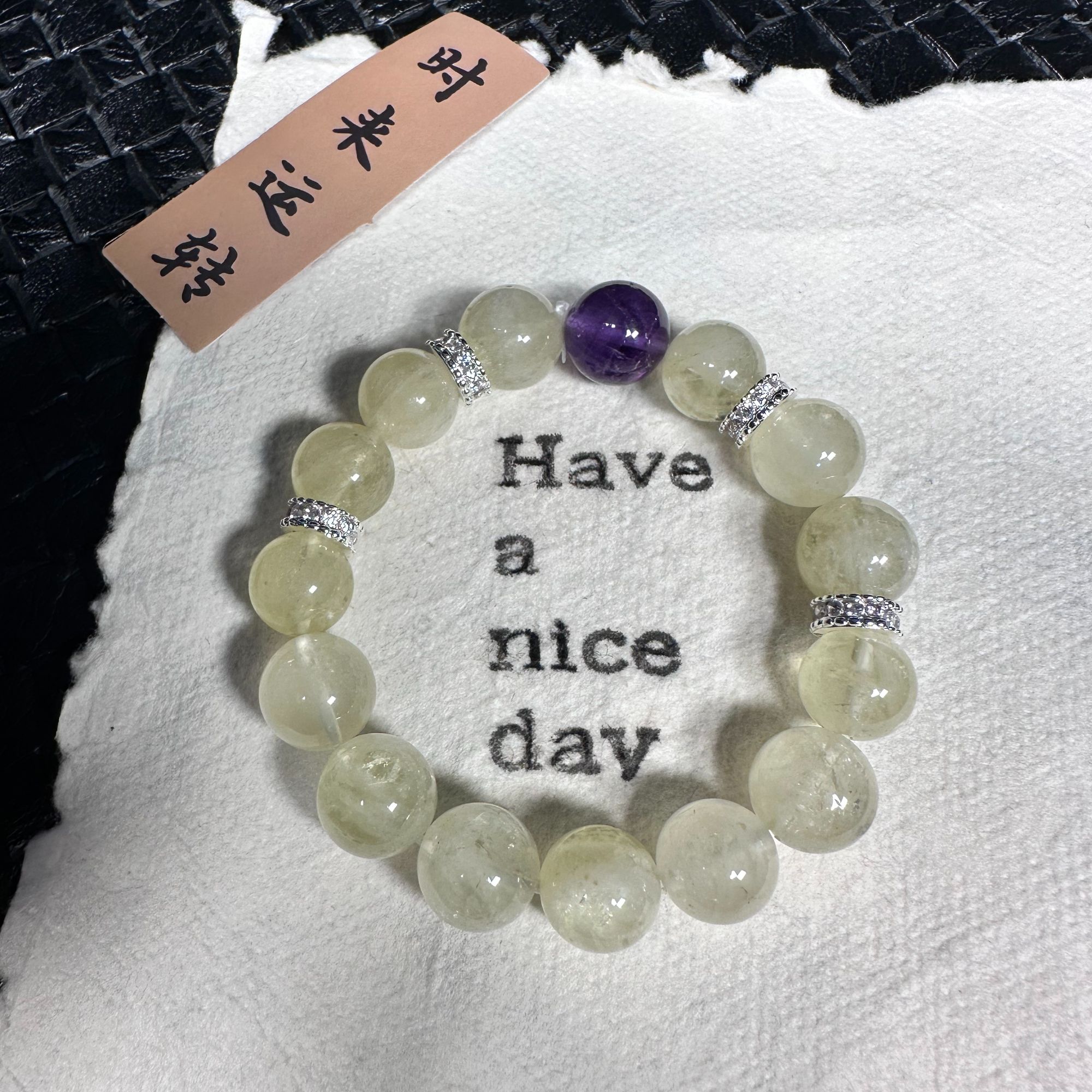 【青梅】天然水晶手串女原创小众设计款