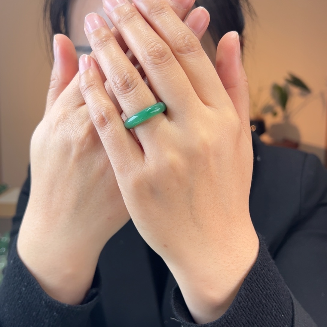 石英质玉戒指未镶嵌14圈