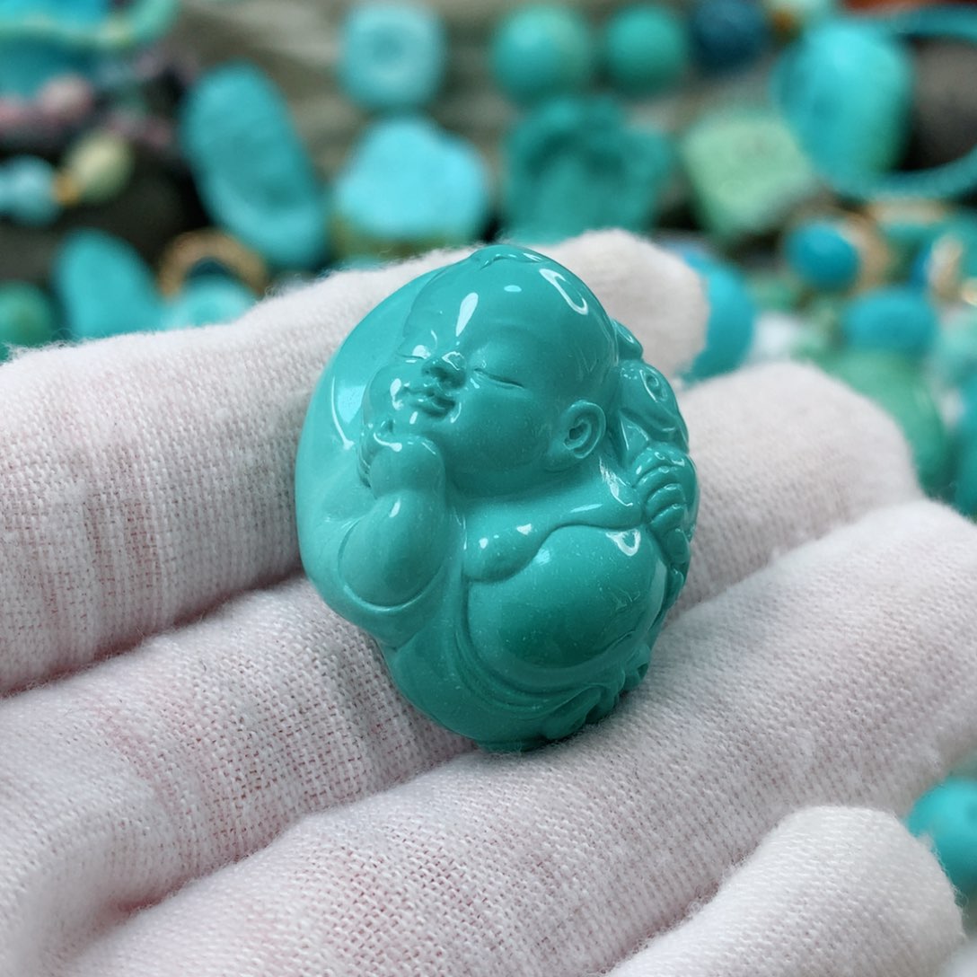 绿松石未镶嵌珠宝半成品