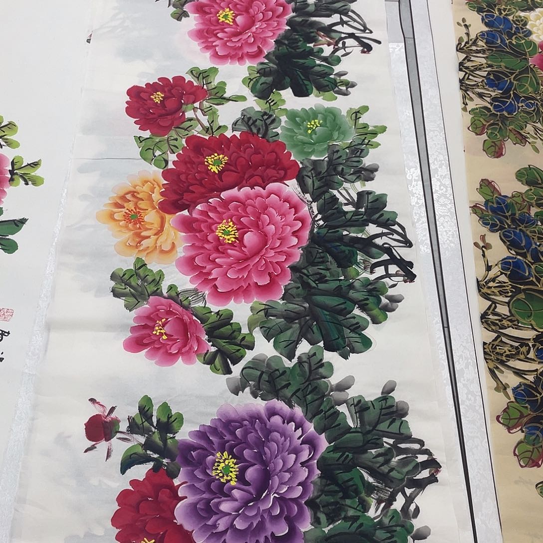 国画国画作品书法作品原稿小六尺横紫