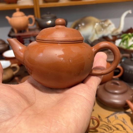 紫砂茶壶卢*紫砂一厂黏糕土鸽嘴120cc