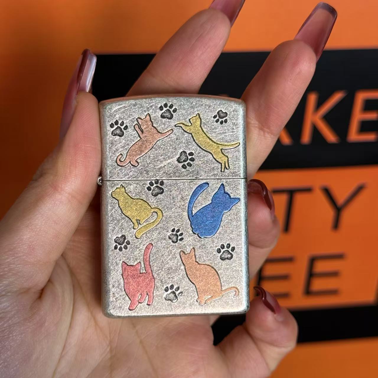 【火机总仓福利】佐罗古银小猫咪打火机创意可爱高颜值限量版礼物