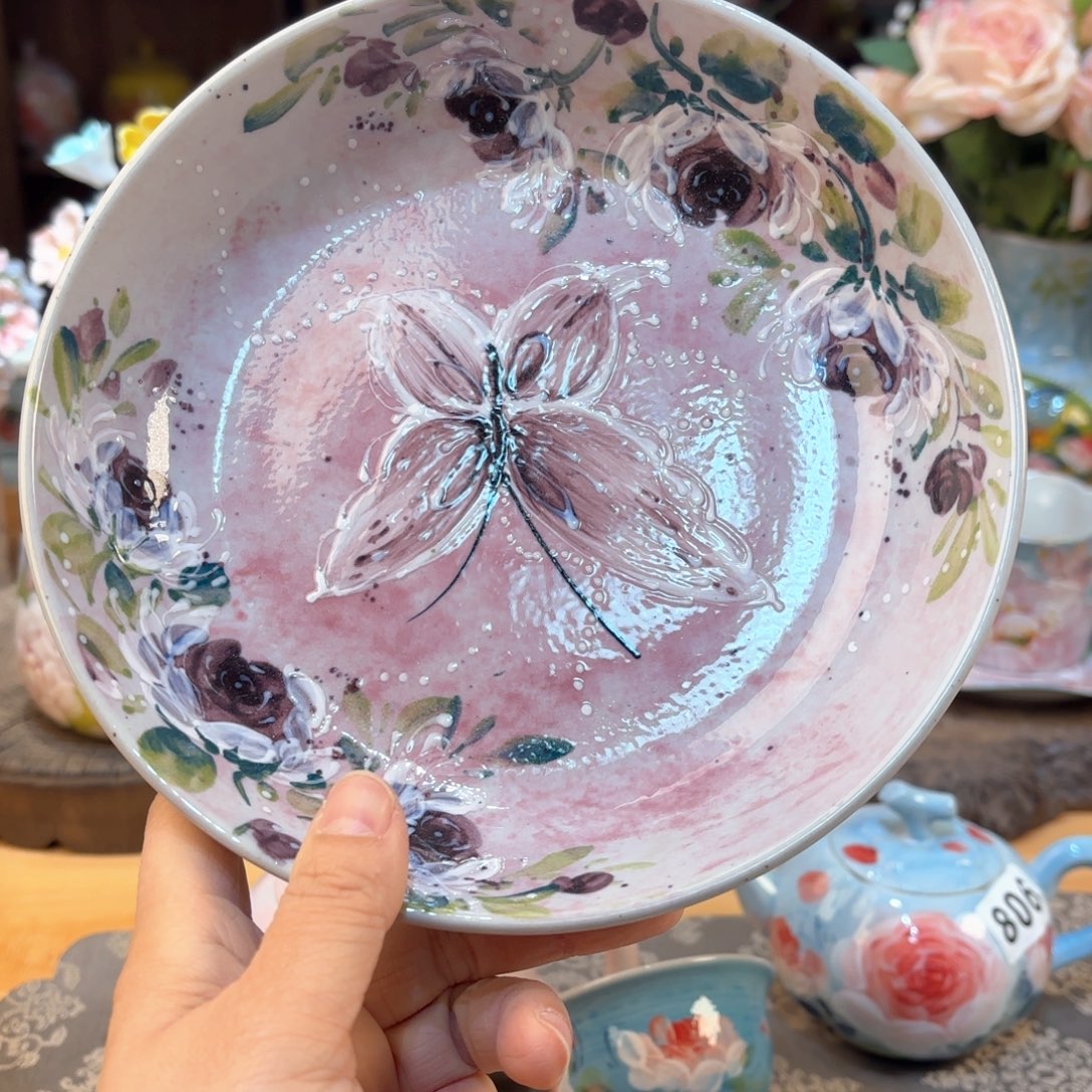 小****景德镇手绘高温釉下彩陶瓷茶具