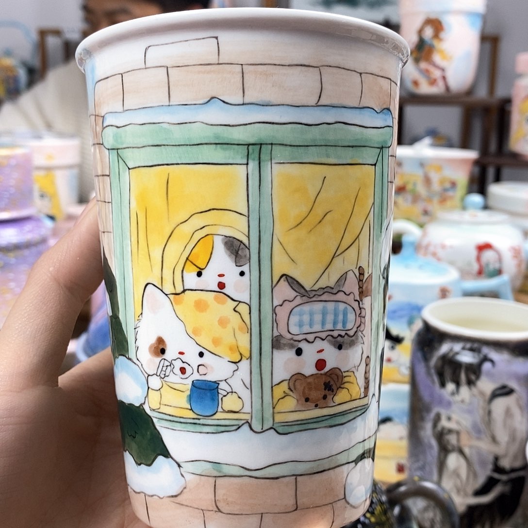 杯景德镇陶瓷高温瓷