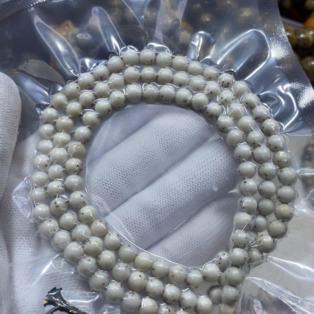 星月菩提手串骨瓷白6圆