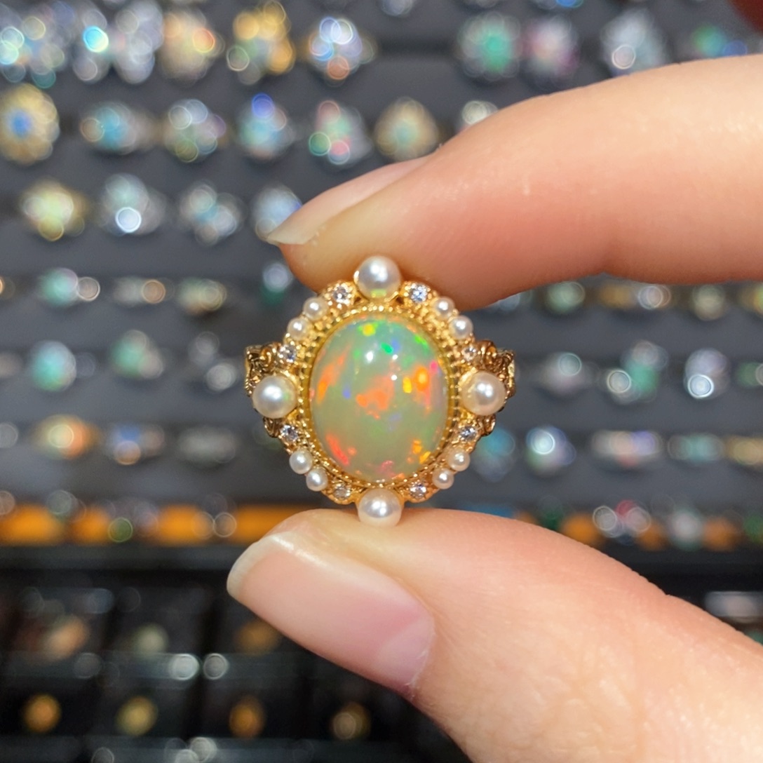 欧泊欧泊戒指银S925镶嵌