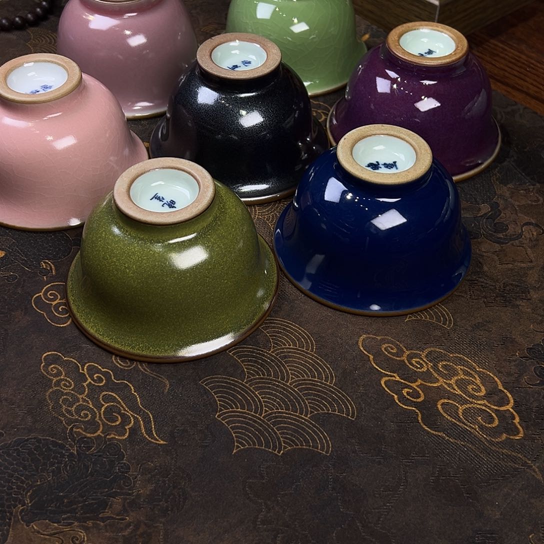 素器颜色釉压手杯任选其一