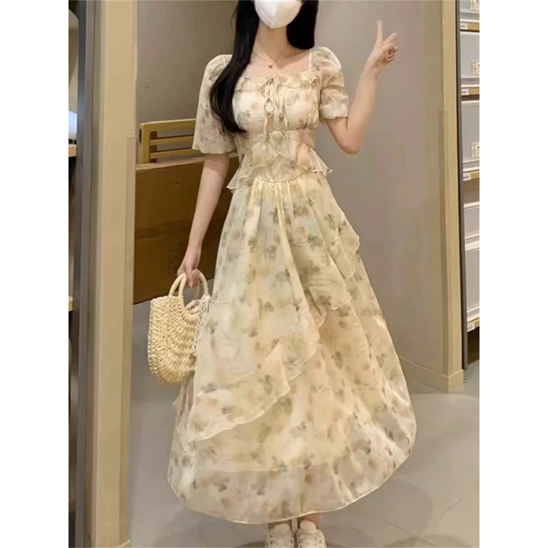 SS120-300斤大码女装胖妹妹碎花连衣裙高级感显瘦遮肉2025新款