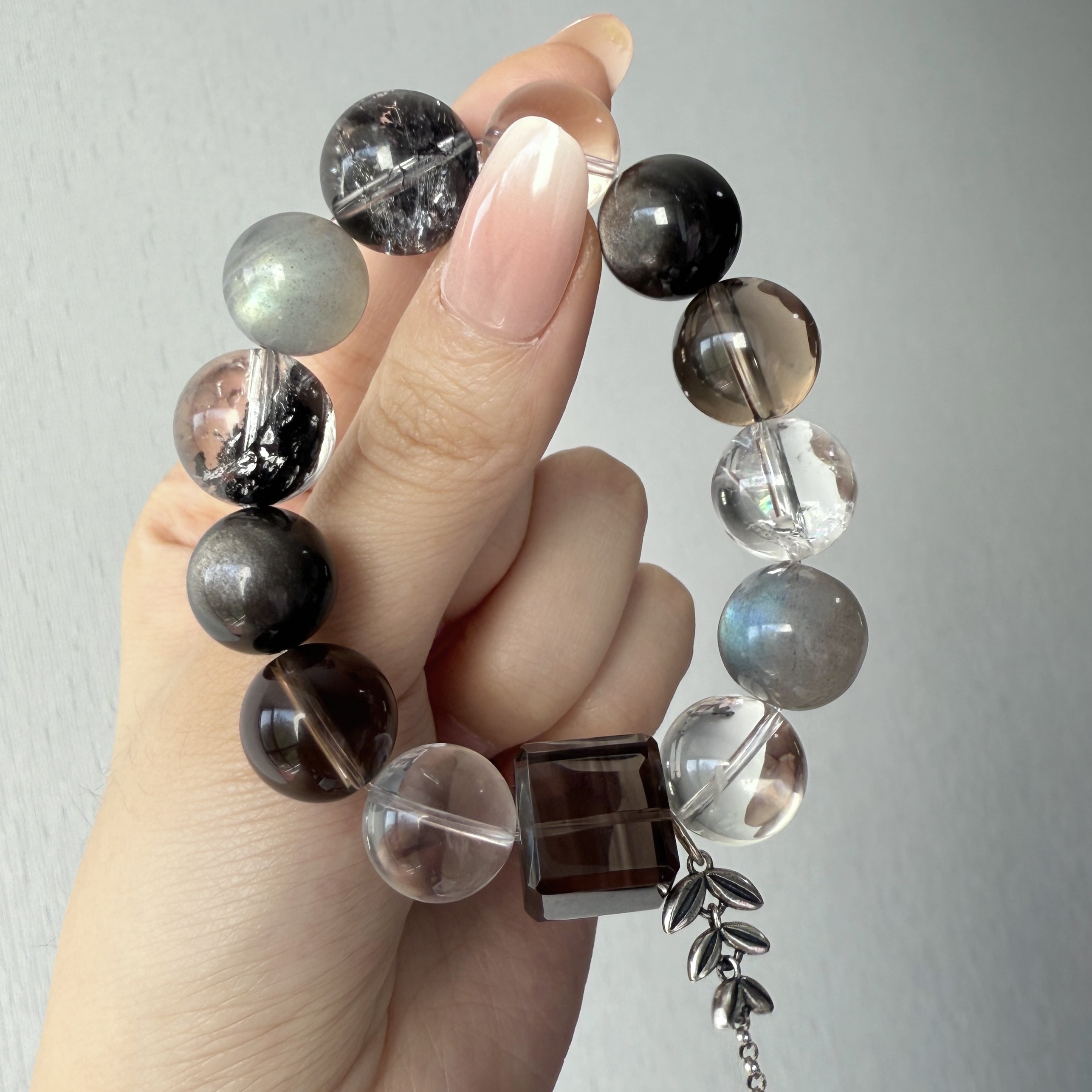 SAN叁直播间定制补差价链接天然水晶DIYS925银配饰水晶定制