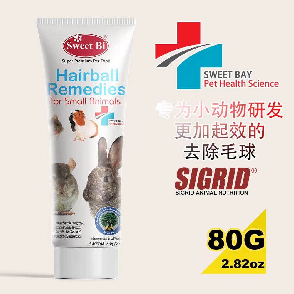 碧甜化毛膏：小麦成分、益生元、木瓜酵素｜兔兔龙猫专用排毛化毛膏