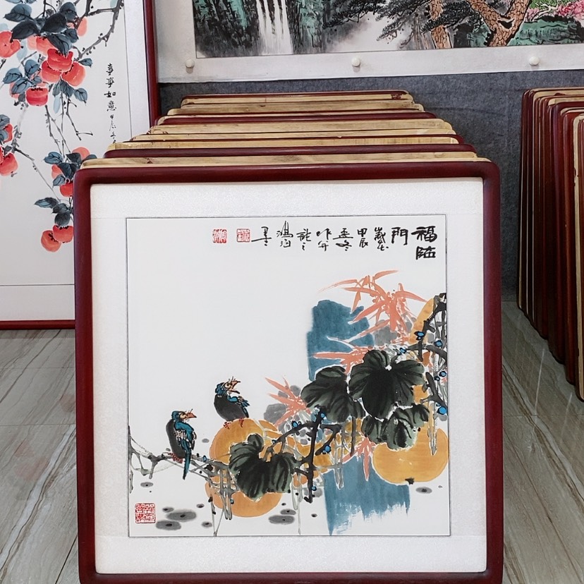 【闪购商品】国画书画作品带框65×65厘米
