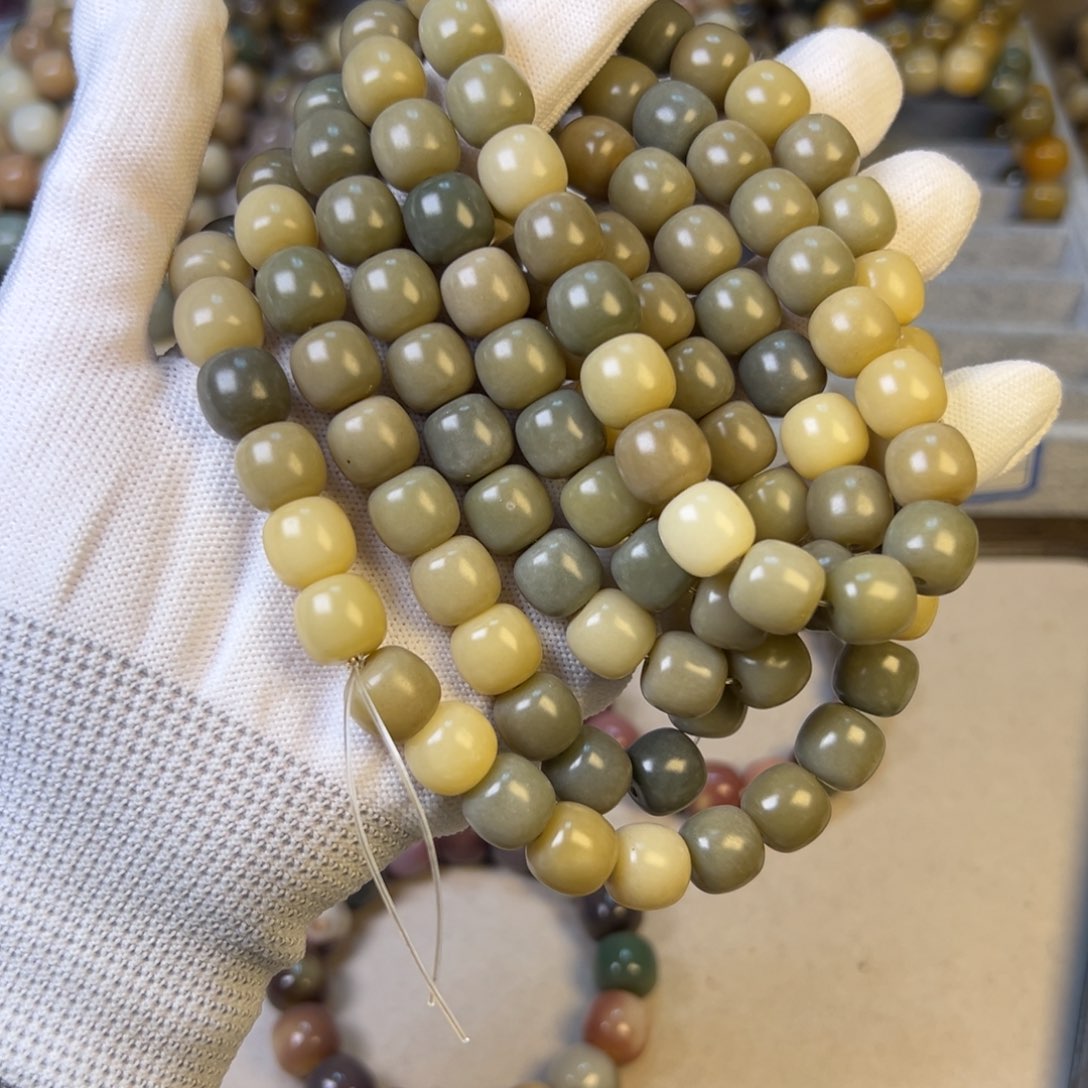 手串菩提根/象牙果海盐蓝桶珠卡12  通货 