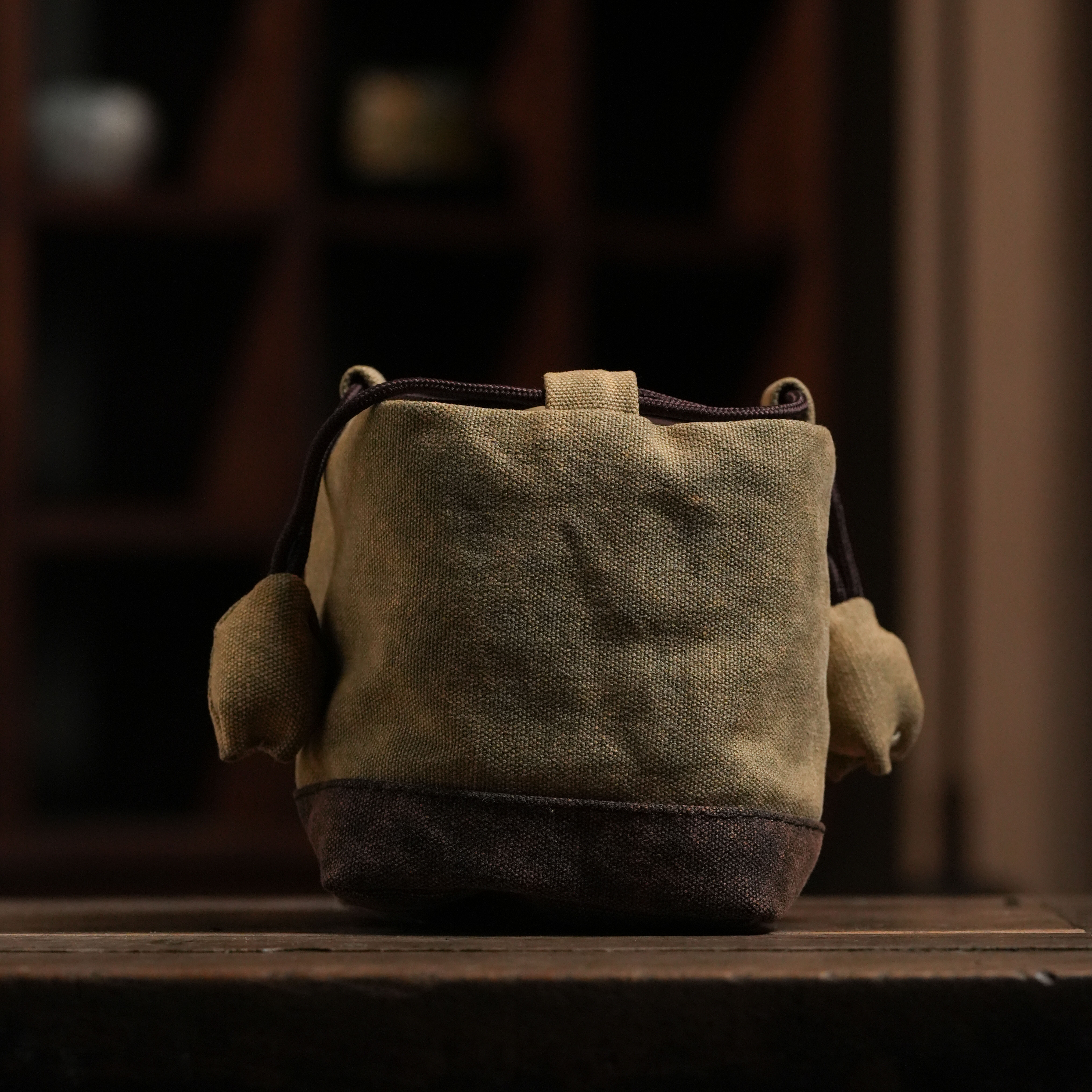 浅咖色抄雪花帆布袋（Q6401）茶道配件