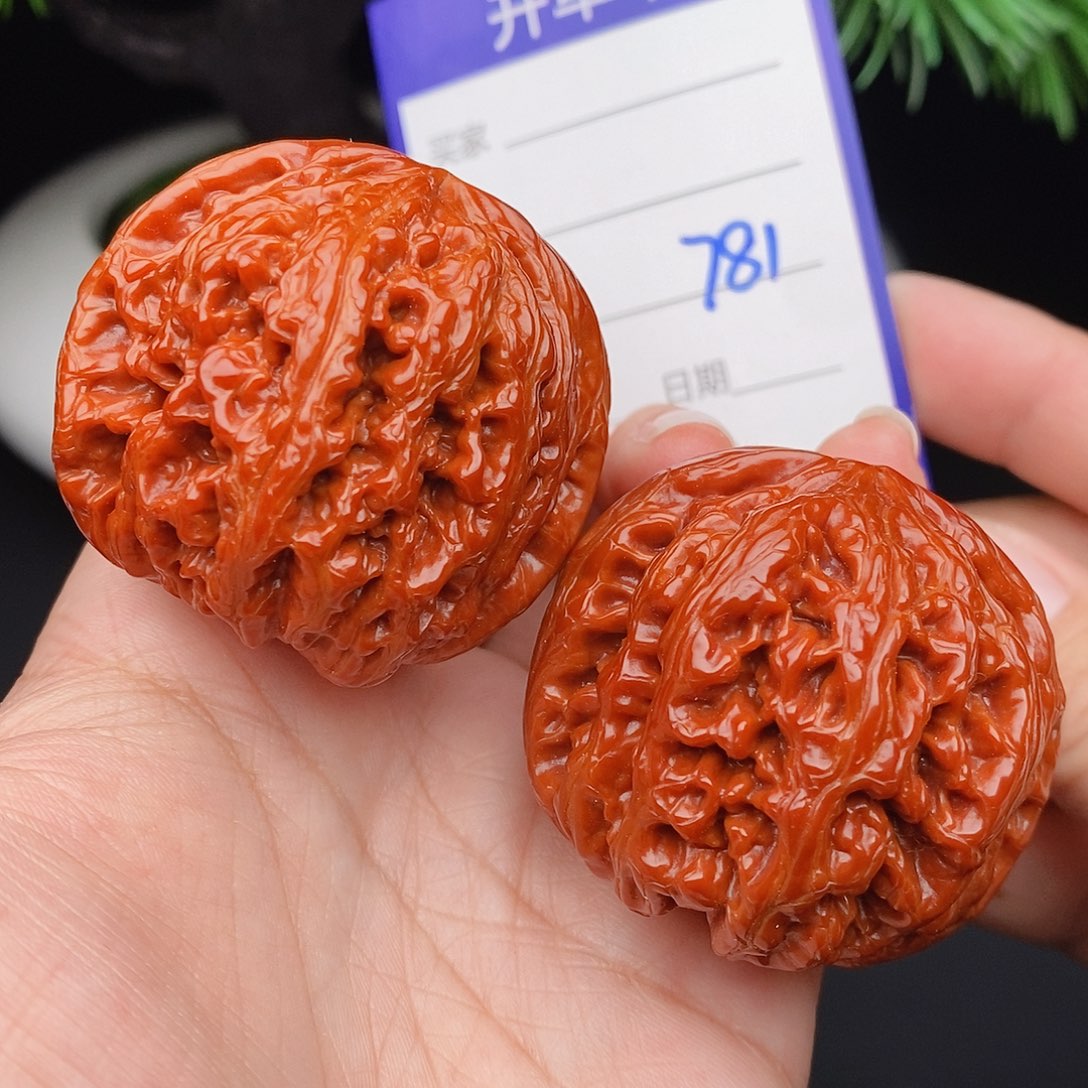 文玩核桃把件44粗筋781