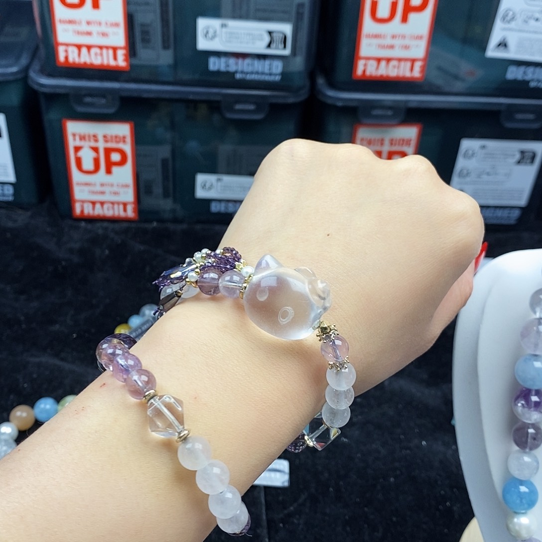 银S925镶嵌水晶手链