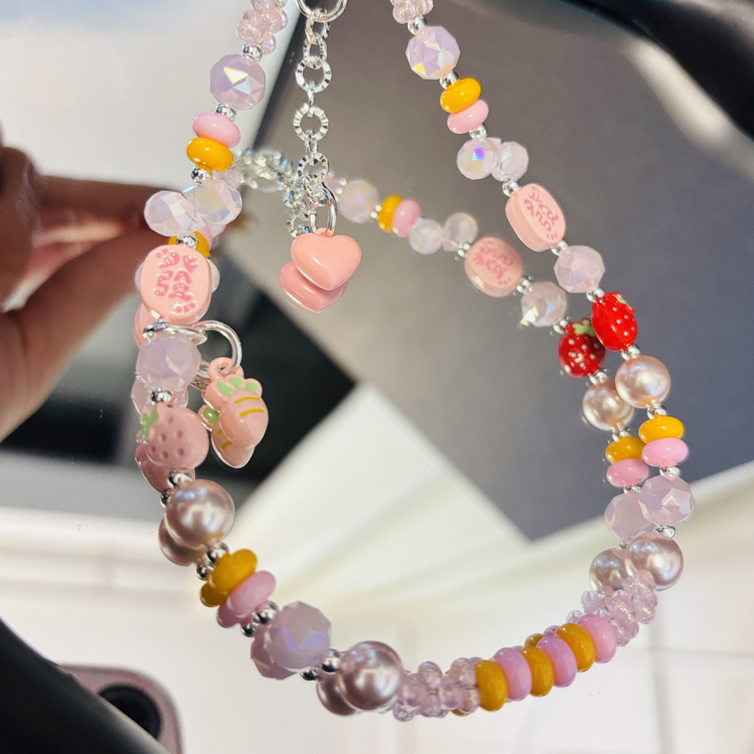 合金hellokitty手机链*发发草莓款*107