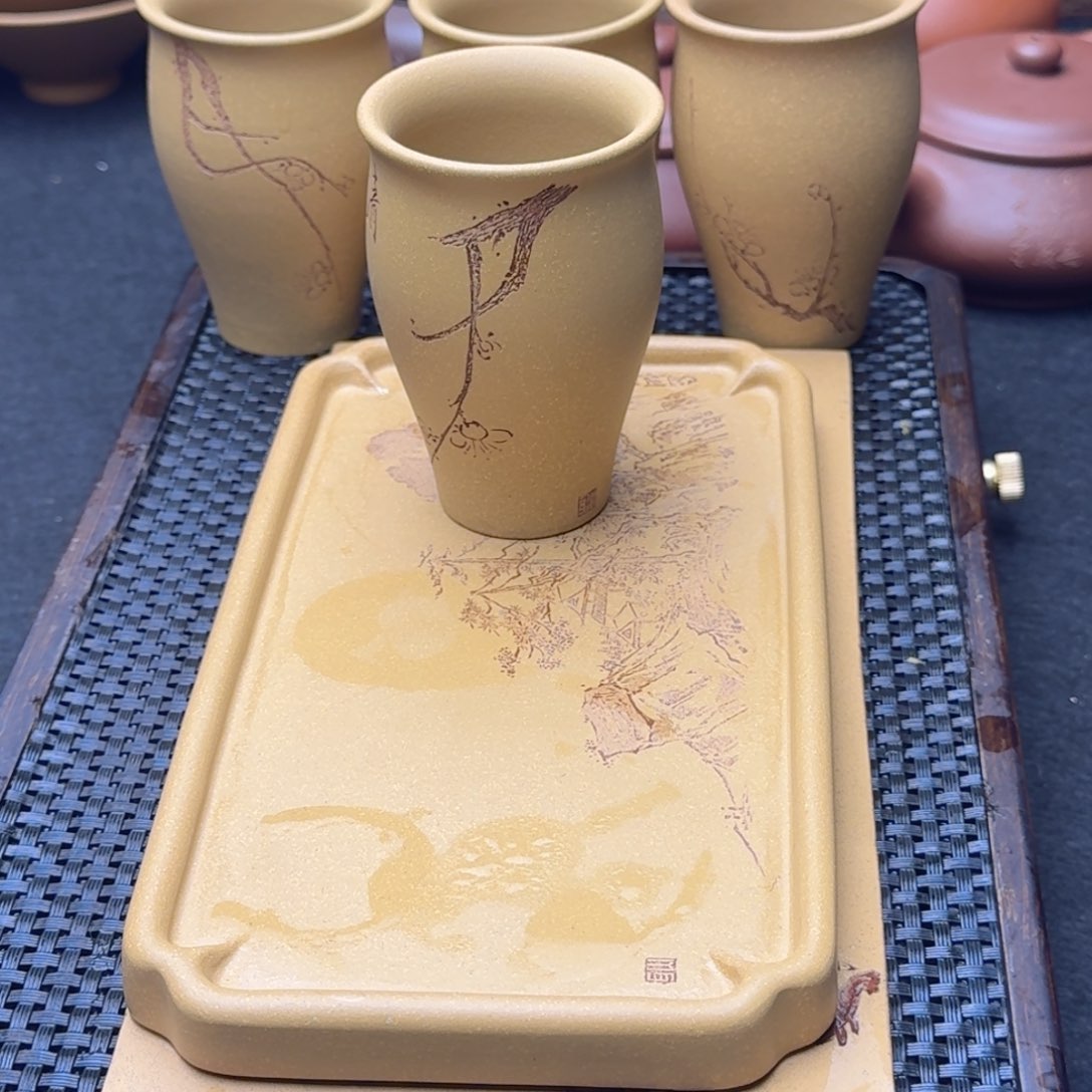 茶杯紫砂干泡台套组