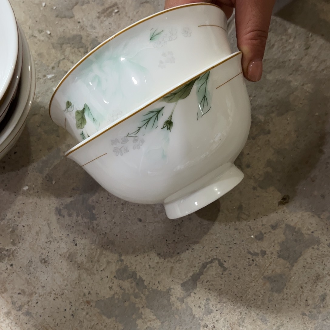 瓷片春风五寸碗十个微瑕