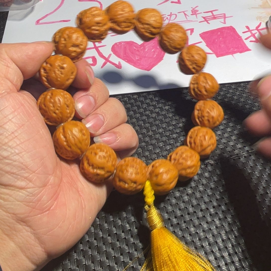 文玩核桃手串正圆粗筋21