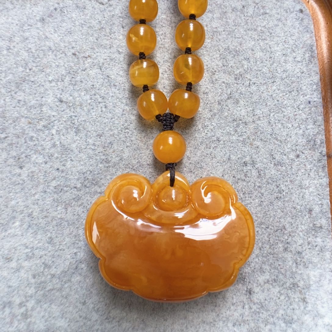 蜜蜡项链未镶嵌蜜蜡吊坠