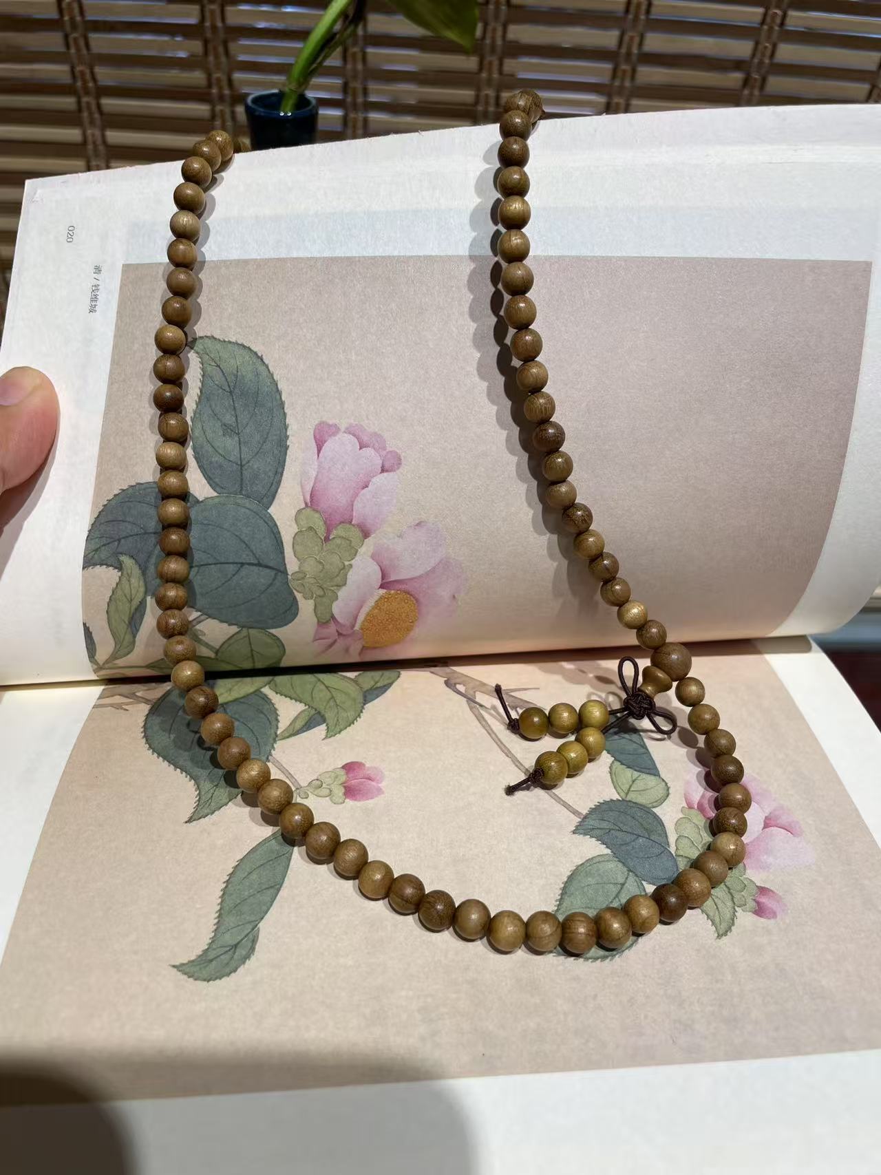 金丝楠木小叶桢楠枯木老料0.6×108颗念珠手串