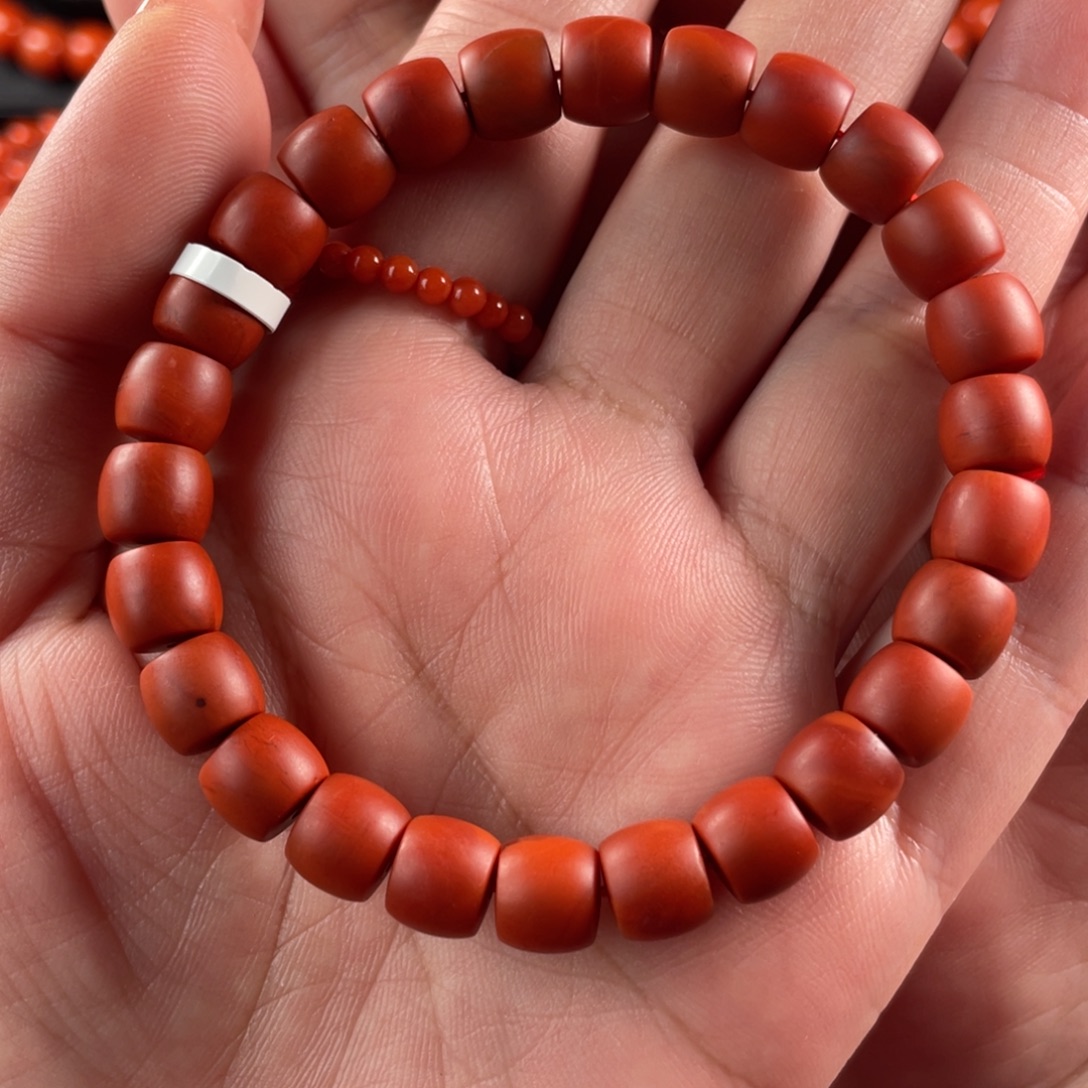 昔***年南红玛瑙未镶嵌手链妞8