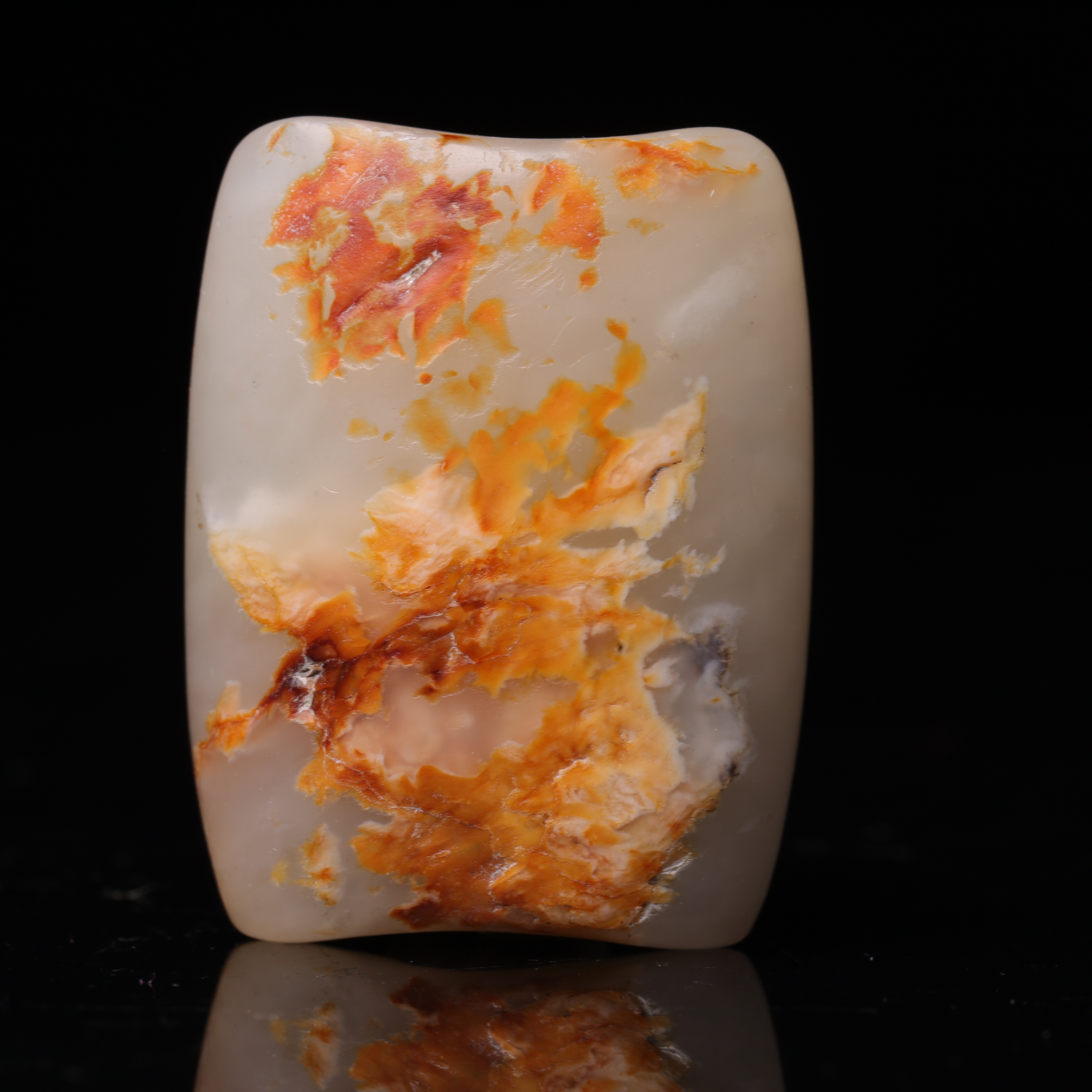 【臻】{库出}和田玉素玉珒