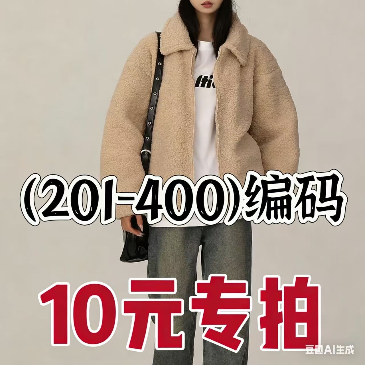 （201-400编码）拉链立领常规款女加绒时尚保暖长袖短外套潮流冬季