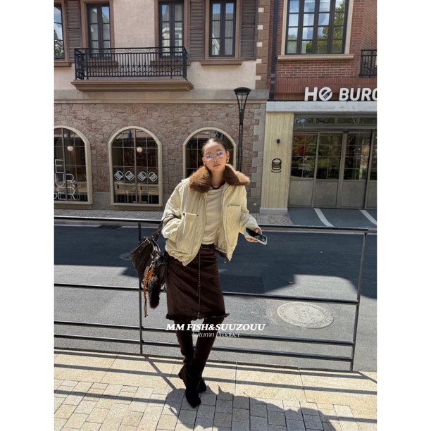 馒头（1mty610#）配可拆卸防毛毛领！灯芯绒保暖外套11-9