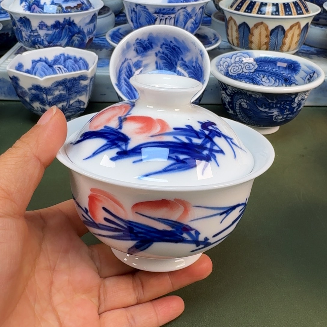 陶景德镇纯手绘茶具圆圆280