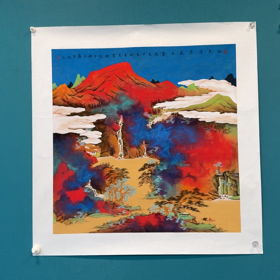 国画吴金明老师四尺斗方68*68