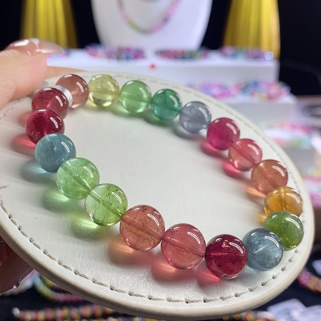 未镶嵌手链碧玺荧光色标