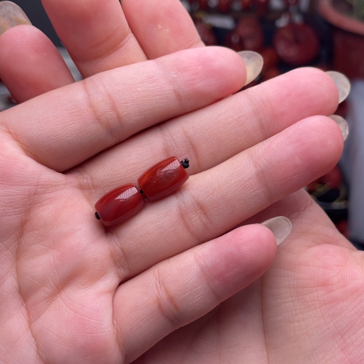 【闪购商品】南红玛瑙桶珠8.1未镶嵌