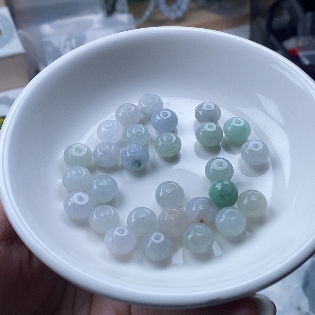 未镶嵌手链翡翠翡翠鼓珠8.8